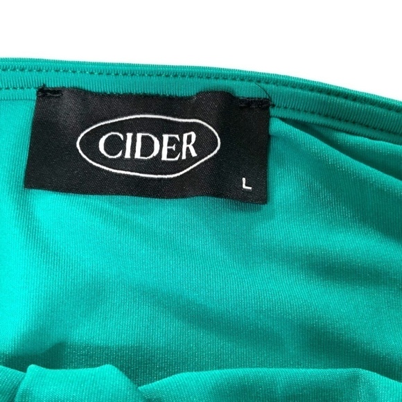 Cider Teal Long Sleeve Crop Top​ - Picture 3 of 5